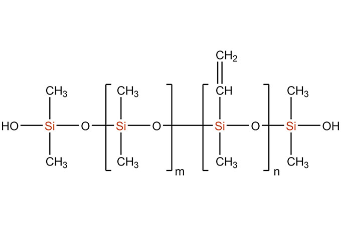 Structure of hydroxyl silicone oil.