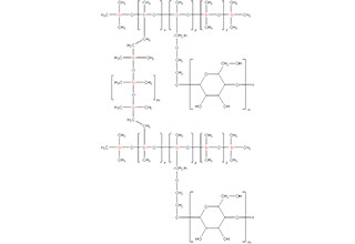 A) Structure of dimethicone. (B) Structure of cyclopentasiloxane